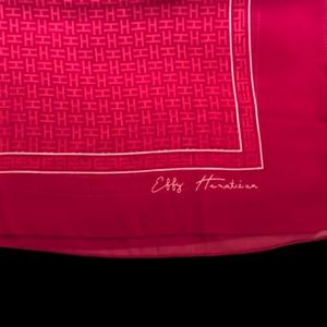 NWT Effy Monogram Scarf Fuchsia & Pink Long Head & Hair scarf
